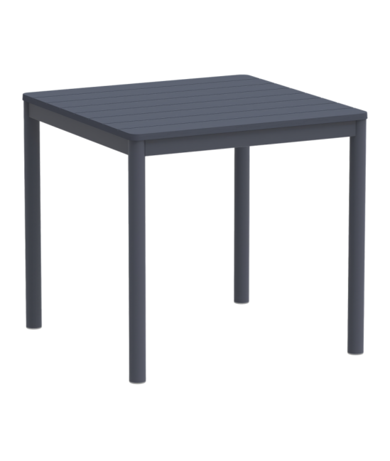 TERRAZZA 80×80 vonkajší stôl, tmavosivá