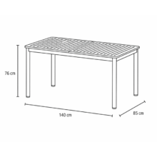 TERRAZZA 140×85 vonkajší stôl, béžová