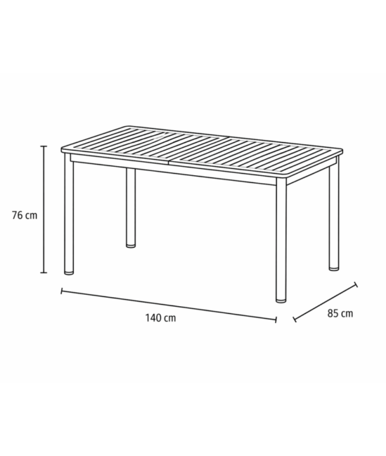 TERRAZZA 140×85 vonkajší stôl, béžová