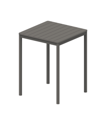TERRAZZA BAR 80×80 barový stôl, tmavosivá