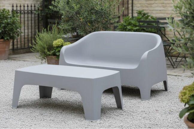 DUNA-T vonkajší gastro stôl 98×59, sivá