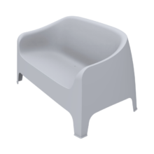 DUNA Bench 09 vonkajšie gastro kreslo, sivá