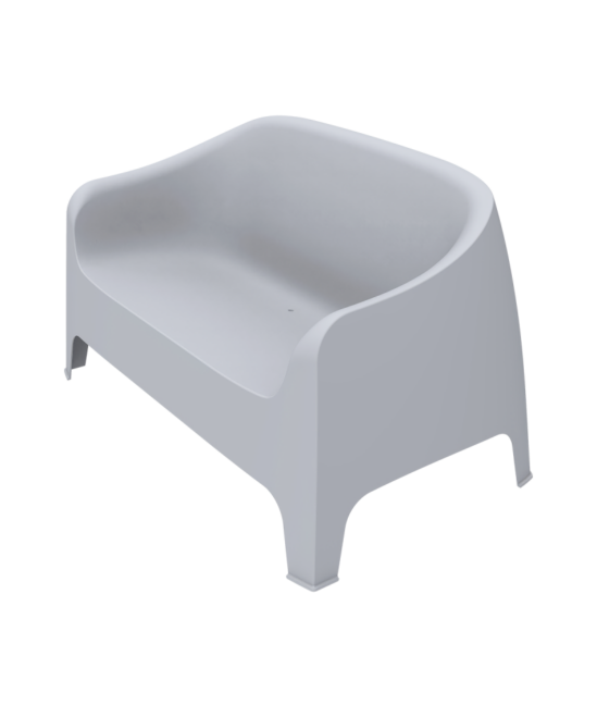 DUNA Bench 09 vonkajšie gastro kreslo, sivá