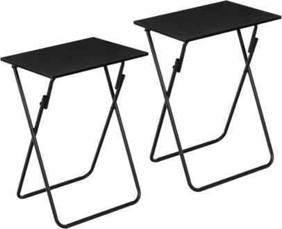 Skladacie príručný stolík set 2ks – čierny
