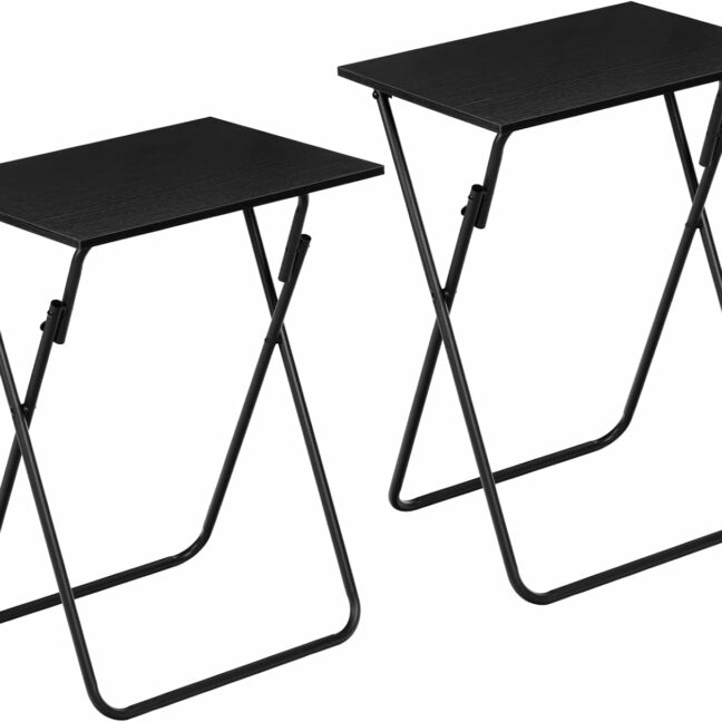 Skladacie príručný stolík set 2ks – čierny