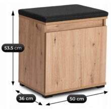 PARMA botník 50 cm, artisan dub/grafitová