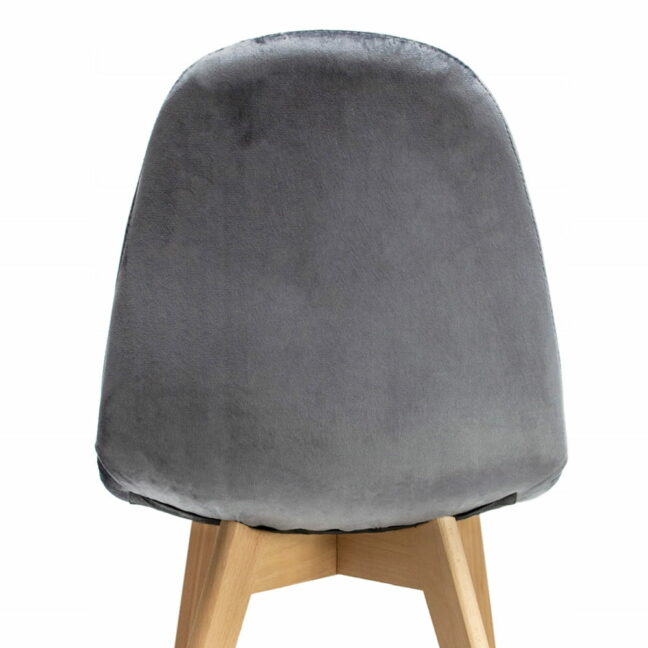 Jedálenská stolička BORA zamat – sivá