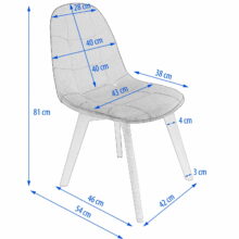 Jedálenská stolička BORA zamat – sivá