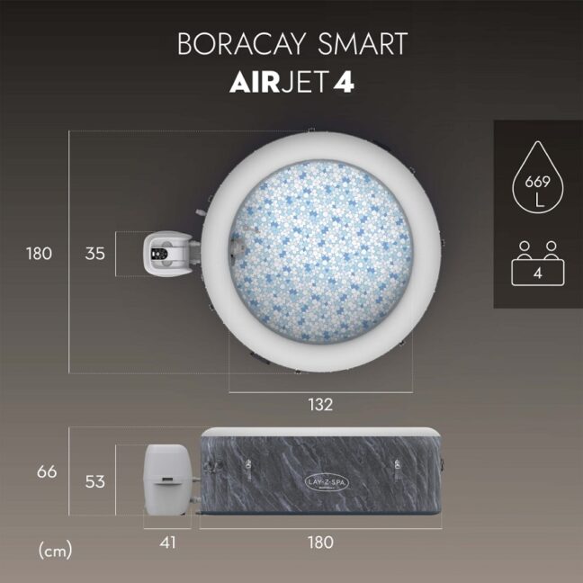 Bestway Lay-Z-SPA Boracay 60175 SMART (Wi-Fi) nafukovacia vírivka