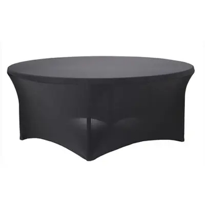 Okrúhla pokrývka/obrus na stôl – čierna