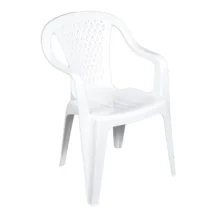 Plastová záhradná stolička DIAMENT – biela