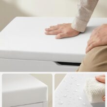 Lavica na topánky s úložným priestorom 80 cm, biely