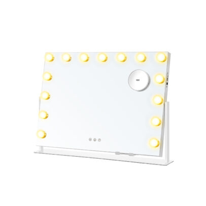 Kozmetické zrkadlo s LED osvetlením 58 × 43 cm – 15 LED žiaroviek