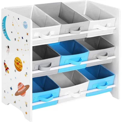 Detský regál na hračky s 9 vyberateľnými boxmi