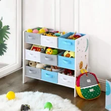 Detský regál na hračky s 9 vyberateľnými boxmi