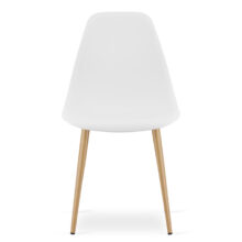 Jedálenský set: TESSA 120×60 cm biely/biely + 4x WAT stoličky biele/prírodné nohy