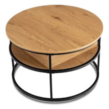 ASTUR konferenčný stolík 80 cm – dub zlatý/čierny