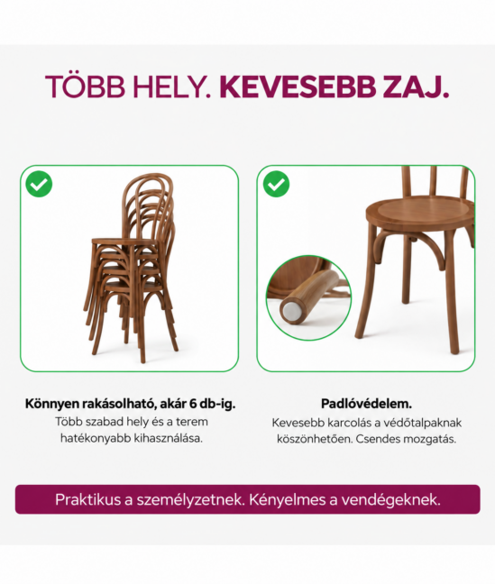 MONET WOOD drevená eventová stolička, prírodný buk