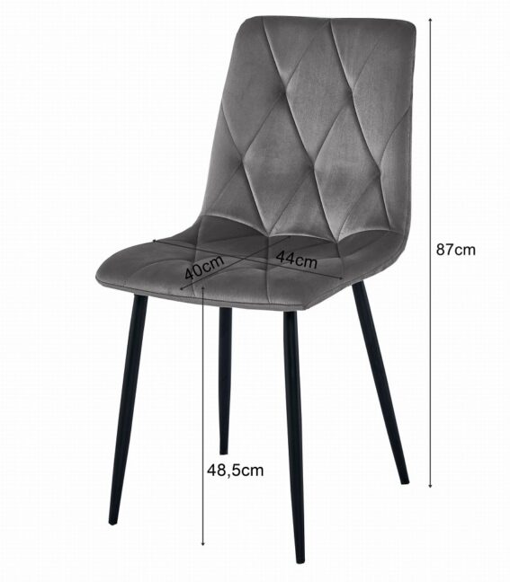 Jedálenský set: NP 120×80 cm dub craft/čierna + 4 ks stoličiek DORA tmavomodrá/čierne nohy