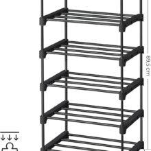 5-poschodový kovový stojan na topánky, LSA005B02