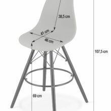 Barová stolička LAMAL – biela