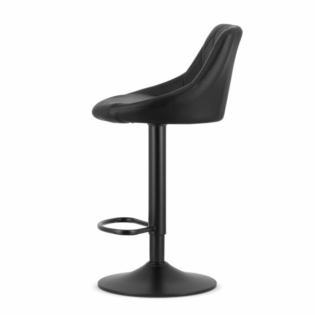 Barová stolička KAST ekokoža – čierna/čierna