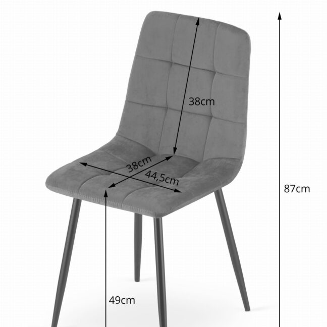 Jedálenská stolička KARA – sivá
