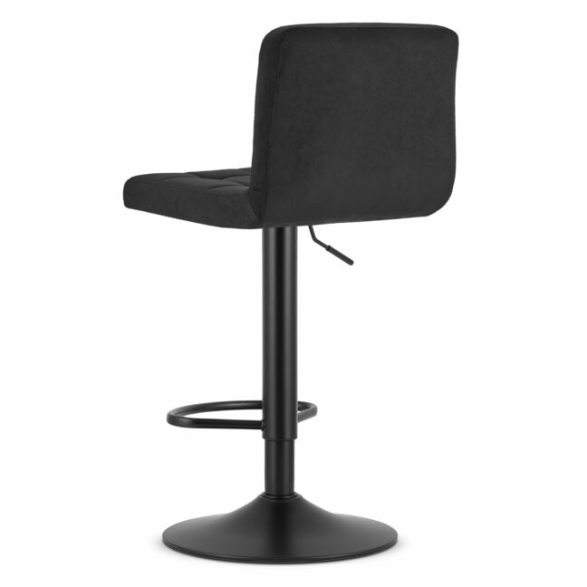 Barová stolička PROT zamat – čierna/čierna