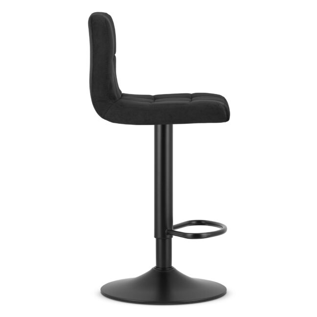Barová stolička PROT zamat – čierna/čierna