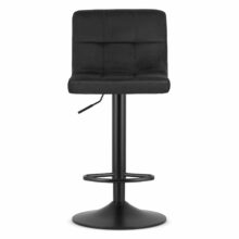 Barová stolička PROT zamat – čierna/čierna