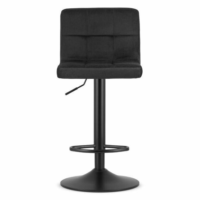 Barová stolička PROT zamat – čierna/čierna