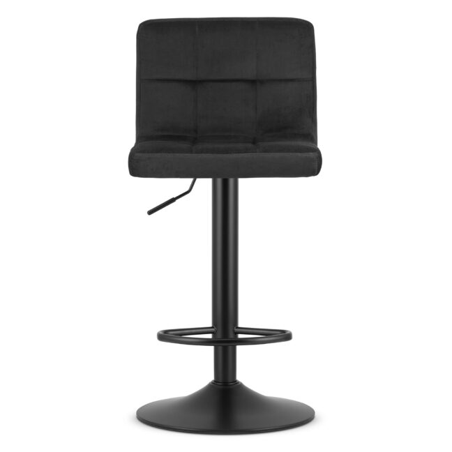 Barová stolička PROT zamat – čierna/čierna