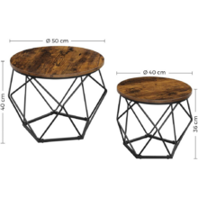 Geometrický set stolíkov – 2 kusy