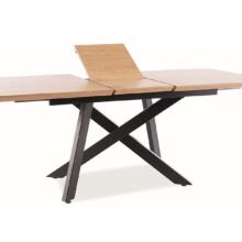 Rozkladací jedálenský stôl CAPITOL 160(200)x90 dub/čierny