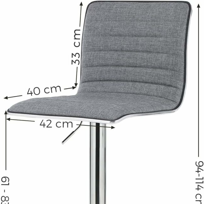 Barové stoličky SMOKEY 2ks – sivá