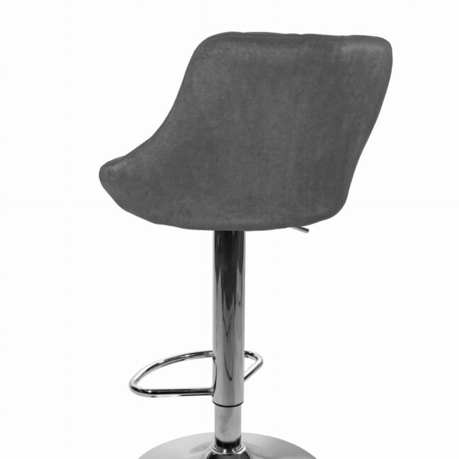 Barová stolička KAST zamat- sivá/strieborná