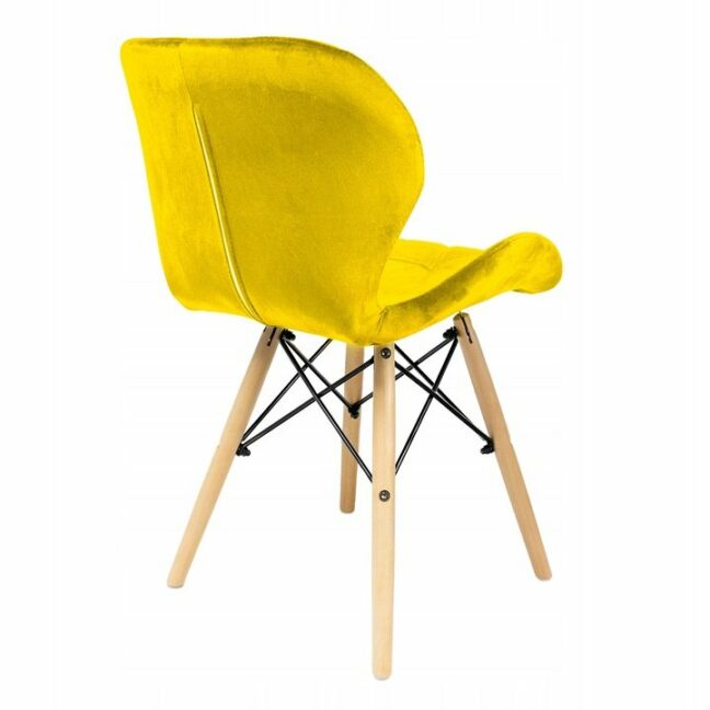 Jedálenská stolička LAGO zamat – žltá