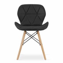 Jedálenská stolička LAGO ekokoža – čierna
