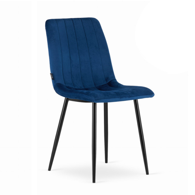 Jedálenská stolička LAVA zamat – modrá