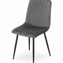 Jedálenská stolička TURIN zamat – sivá