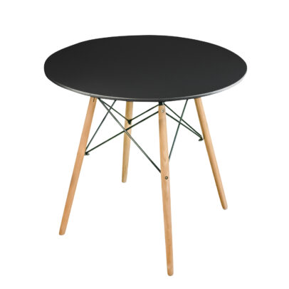 Jedálenský stôl v škandinávskom štýle okrúhly – čierny
