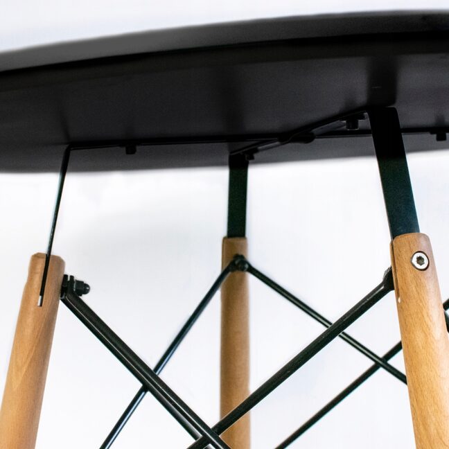 Jedálenský stôl v škandinávskom štýle okrúhly – čierny