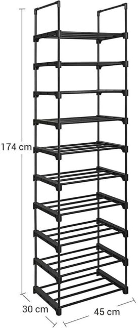 Kovový botník XL – čierna