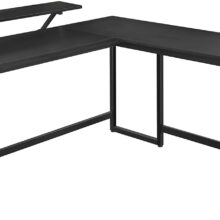 Rohový kancelársky stôl140x130x91 cm – čierny