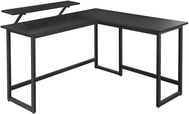 Rohový kancelársky stôl140x130x91 cm – čierny