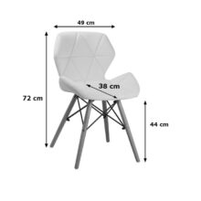 Jedálenská stolička LAGO zamat – svetlosivá