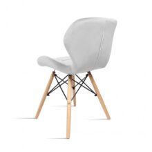 Jedálenská stolička LAGO zamat – svetlosivá