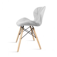 Jedálenská stolička LAGO zamat – svetlosivá