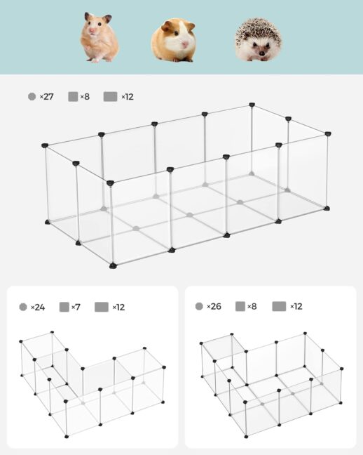 Ohrádka/klietka pre zvieratá – priesvitná