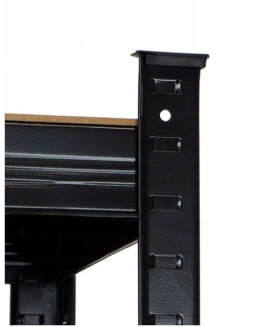 Garážový regál – 5 úrovňový / čierny 150x75x30